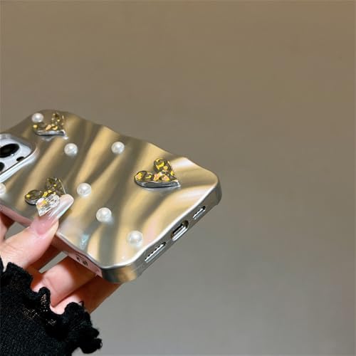 Coque iPhone 14 Pro antichoc souple cœur et papillon