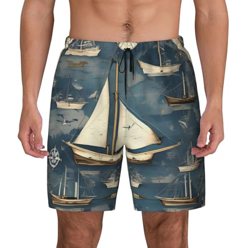 Short de bain pour homme doublure compression short décontracté léger