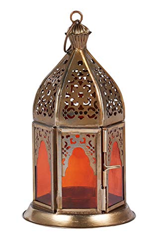 Orientalische Laternen 4 Set Laterne Basem bunt 16cm | 4x Orientalisches Windlicht aus Metall & Glas in 4 Farben… – Bild 6