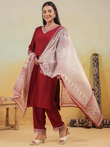 Image of SHIENZY Cotton Blend Kurta Set for Women