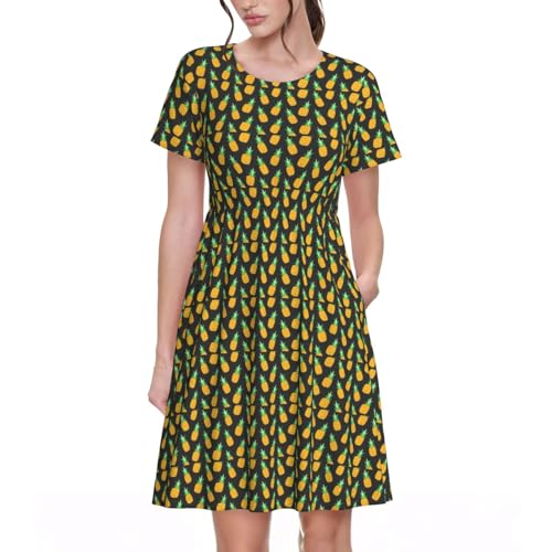Robe d'été décontractée manches courtes femme pour rester au frais