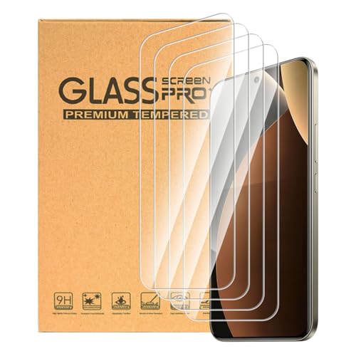 ESACMOT 4 �p�b�N �����ޗ� Redmi Note 15 Pro+ 5G (6.67 �C���`) �Ƃ̌݊������� ��ʕی�t�B���� - 9H�d�x HD�N���A �w��h�~ �ی�t�B����