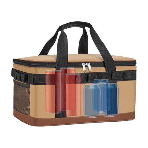 Insulated Bag - Zippered Cooler Tote Bags Insulated | Cold-Retention Thermal Tote For Camping, Beach, Picnic, Kayak, Boat, Golf, Fishing, Or Poolside Travel, Durable Compact Design For Car Or Truck Us
