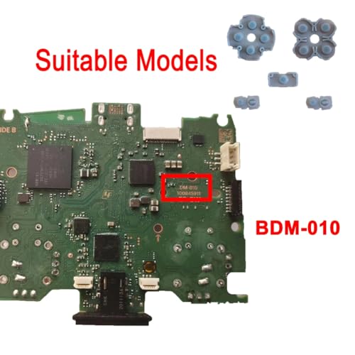 Image of 10 Sets Silicone Conductive Rubber Pads Replacement for Playstation 5 PS5 Controller Parts for BDM-010 DualSense 5 L1 R1 L2 R2 Adhesive Button Changing Keypad Repair Replacement Part Tool Kit(1.0)