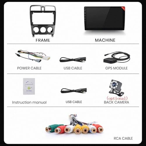 Radio Coche con Bluetooth y Mirror Link para Subaru Forester SG 7