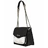 Michael-Kors-Regina-Medium-Black-White-Signature-MK-PVC-Leather-Flap-Shoulder-Bag-Handbag Michael Kors Regina Medium Black White Signature MK PVC Leather Flap Shoulder Bag Handbag
