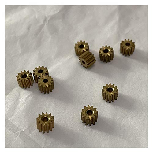 SUOFEILAIMU-PHONE CASE Industry 0.3M 12T Copper Gear 1.5mm Loose Fit (Outer Diameter 4.65mm) Brass Gears (Hole Diameter : 1.5mm)