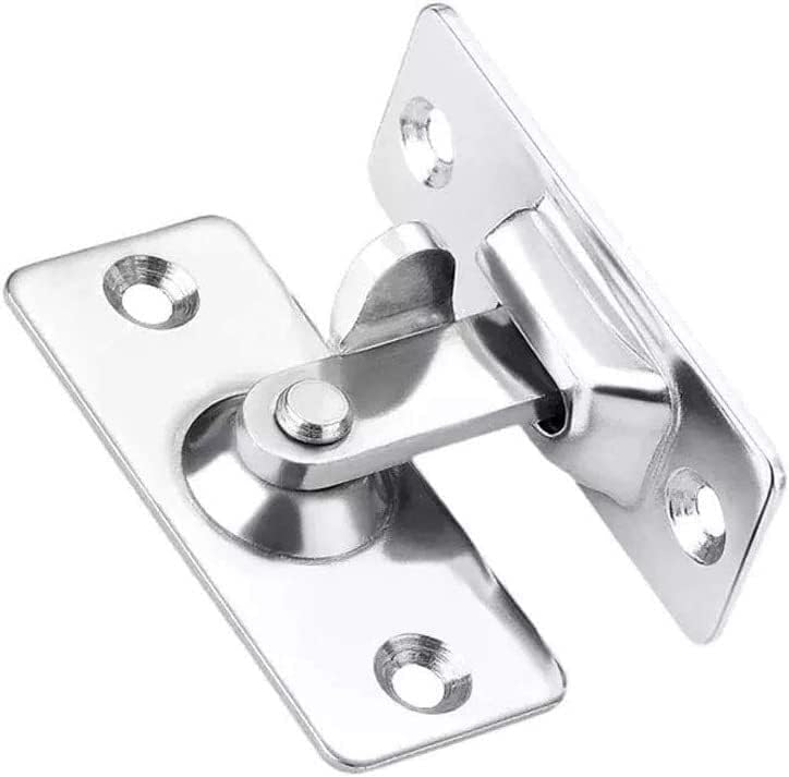 Slide Bolt Gate Latch, 90 Degree Solid Door Latch Bolt 304 Stainless Steel Lock Sliding Door Right Angle Buckle