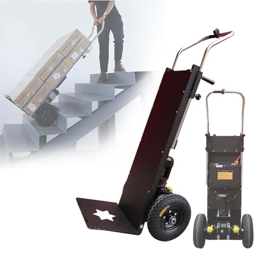 MAYFABD Electric Stair Climbing Trolley 1200 W Powered Hand Truck Stair Climber Stairs Up and Down Labor-Saving Stair Climbing Cart 300KG Load Stepless Regulation for Family Moving