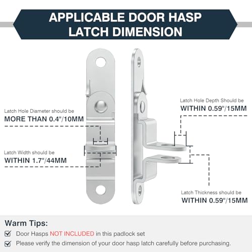 Image of IRONWALLS 4-Pack Puck Locks Keyed Alike, Heavy Duty Hidden Shackle Padlocks with Keys, Black Steel Round Puck Lock for Trailer Door Hasp, Shackle Opening Size 1.7 inch(L) x0.6(H) x1.2(D), Without Hasp