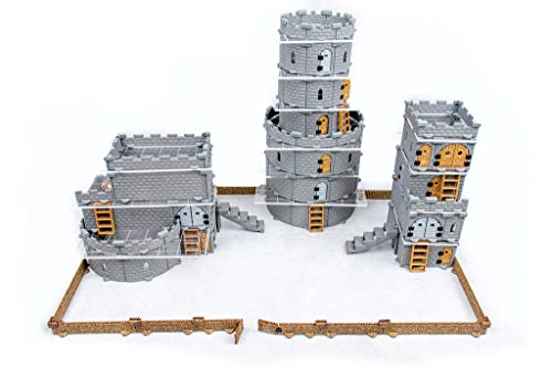 Modular Castle System: Tabletop & RPG Terrain Game Set for Dungeons & Dragons, Pathfinder, Castles & Crusades, 13th Age, and More! - Mage Set (576+ Pieces)