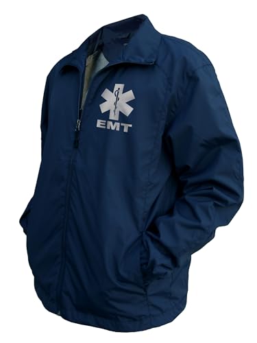 Smart People Clothing EMT zipped up windbreaker with Reflective decorations front and back3