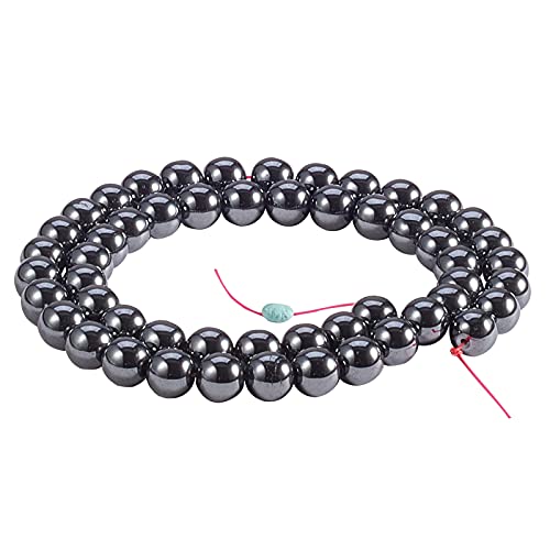 DanLingJewelry 10Strands AA Quality Hematite Beads 10mm Gemstone Round Loose Beads for Jewelry Making Approx 40-42pcs/Strand