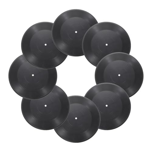 Disques vinyles vierges deco murale 30,5 cm en PVC lot de 8 pour maison et studio