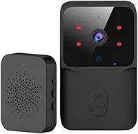 Campainha Com Câmera Vídeo Porteiro Sem Fio Wi-Fi HD Inteligente Smart Home Vê Pelo Celular, Sensor Movimento - Porteiro Eletrônico que Você Vê Pelo Celular, Smart Home(preto)