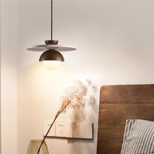 Lámpara de travertino amarillo colgante para iluminar mesa de comedor 7