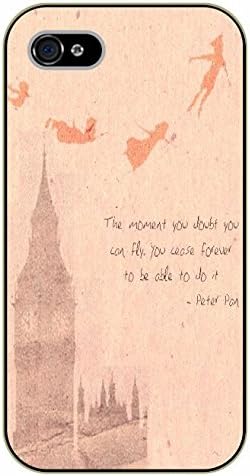 iPhone 5 / 5s The moment you doubt you can fly, you cease forever to be able to do it. Peter Pan' - black plastic case / Inspirational and motivational