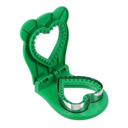 Ciieeo Troquel De Corte De Sándwich Molde De Corte Sellador y Cortador De Sándwich Reutilizable Prensa De Pan De Sándwich Cortadora y Selladora De Sándwiches Acero Inoxidable Green