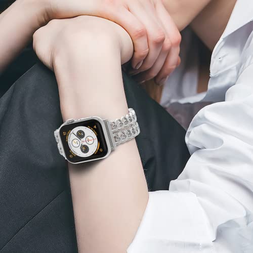 Image of Gold Watch Bands for Women Compatible with Apple Watch Band 38mm 40mm 41mm 42mm 44mm 45mm 46mm 49mm Adjustable Metal Band Cowboy Steel Chain Bracelet for iWatch Series1 /2 /3 /4 /5 /6 /7 /8 /9 /10 /11 /SE