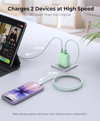 Image of [2-Pack] 40W USB C Charger Block, Multiple Ports Wall Plug Power Adapter