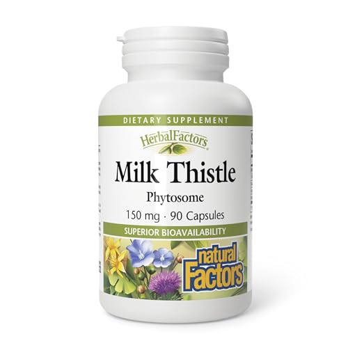 HerbalFactors by Natural Factors, Milk Thistle Phytosome, Promotes Healthy Liver Function with Dandelion and Turmeric, 90 capsules (90 servings) HerbalFactors by Natural Factors, Milk Thistle Phytosome, Promotes Healthy Liver Function with Dandelion and Turmeric, 90 capsules (90 servings)