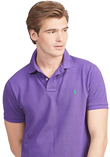 Image of Ralph Lauren Men's Classic Fit Mesh Pony Logo Polo Shirt (XL, CabanaPurple)
