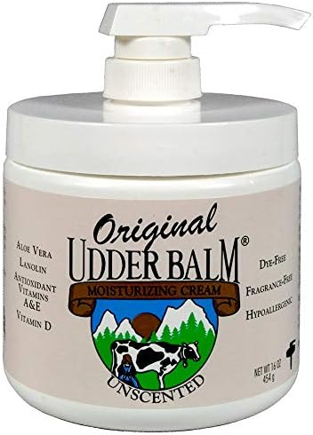 Unscented Original Udder Balm Body Moisturizing with pump