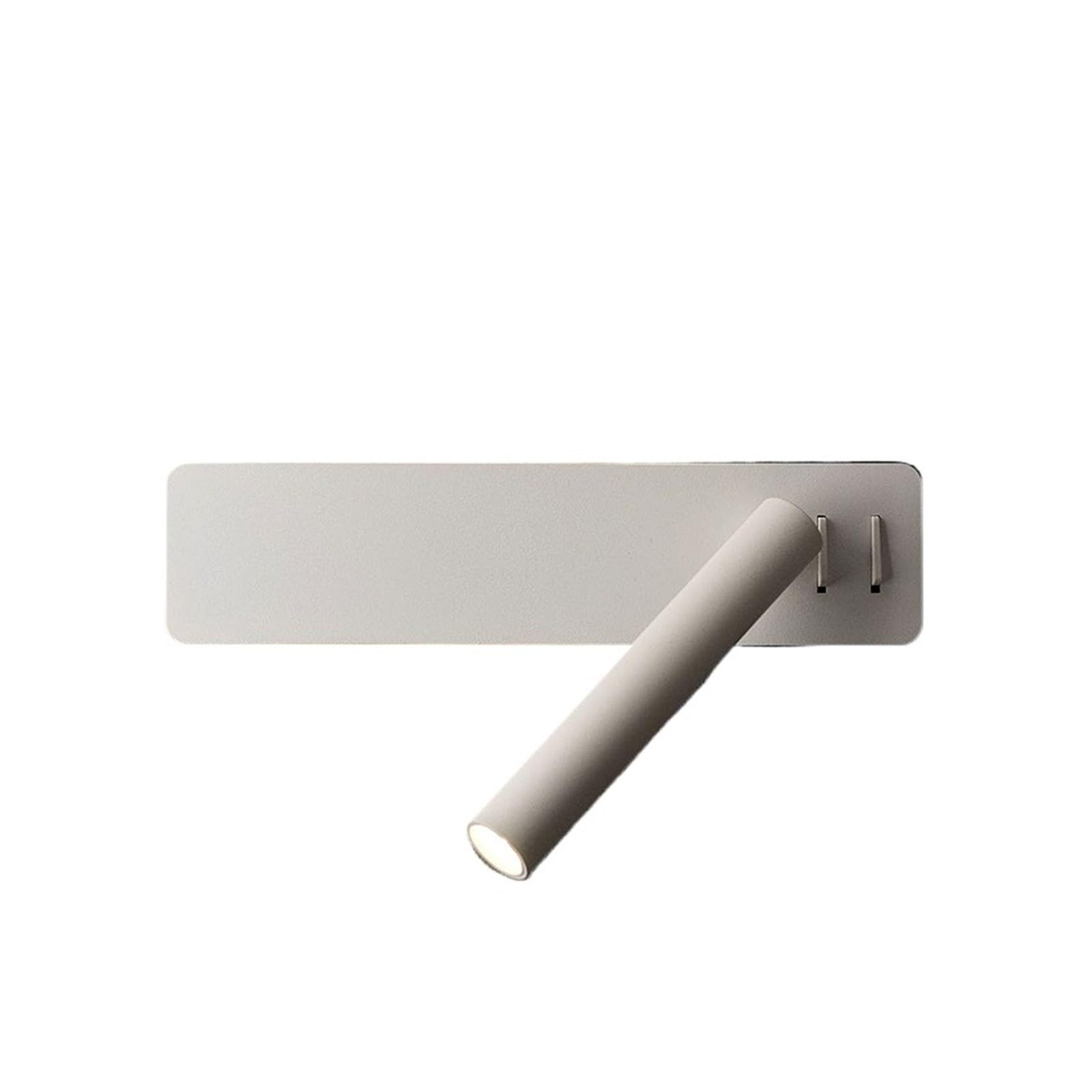 CUDTAPI 6W Led Wall Lamp Reading Light For Bedroom Hotel Headboard Night Book Lamp, Rotation Bedside Wall Light With 3W Spot Led Light(Bianco)