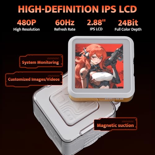 Image of darkFlash DE360 All-in-one Liquid CPU Cooler, 2.88 inch LCD Screen with 480 * 480 Resolution, ARGB Sync, PWM Fans 360mm Radiator, CPU PC Aio Cooler Compatible with Intel 1851 /1700, AMD AM4 /AM5 (White)