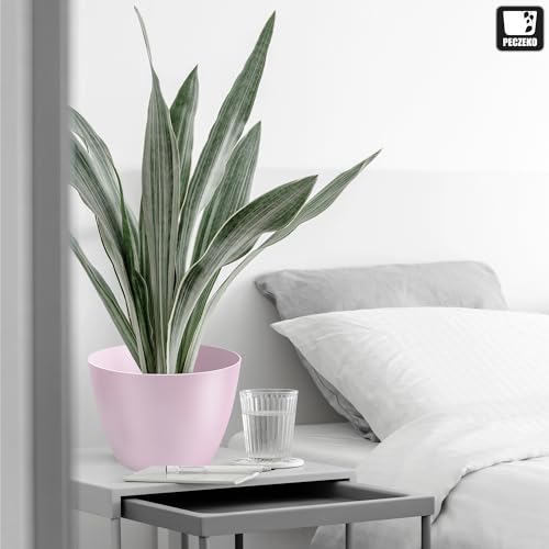 TULMERO Blumentopf matt, Pflanzkübel aus Übertopf Kunststoff Dekorativer Topf für, groß und klein Pflanzen, 2er-Set… – Ansicht 6