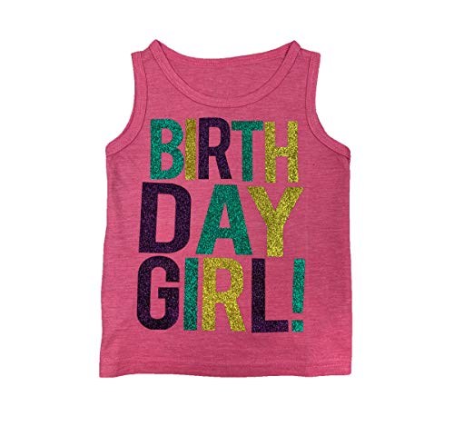 Image of SoRock Birthday Girl Shirt Toddler Kids Glitter
