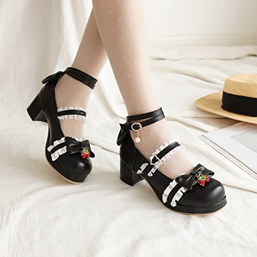 Big Girls Gorgeous Princess Shoes Pu Material Bow Decorated Thick Heels High Wedding Prom Mad Love Sandals2