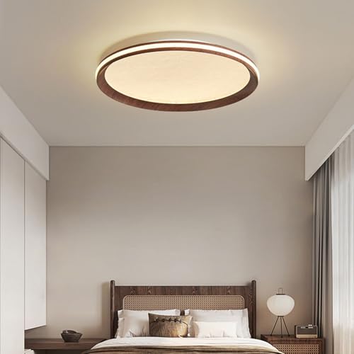 Plafonnier LED discret pour plafonds bas style moderne bois