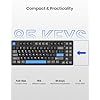 Kisnt KN85 Wireless Mechanical Gaming Keyboard, 75% Layout with RGB Backlit, Custom Hot Swappable, Creamy Sound, Bluetooth/2.4GHz/USB-C Compatible with Windows/Mac/PC (Textured Black,Linear Switch)