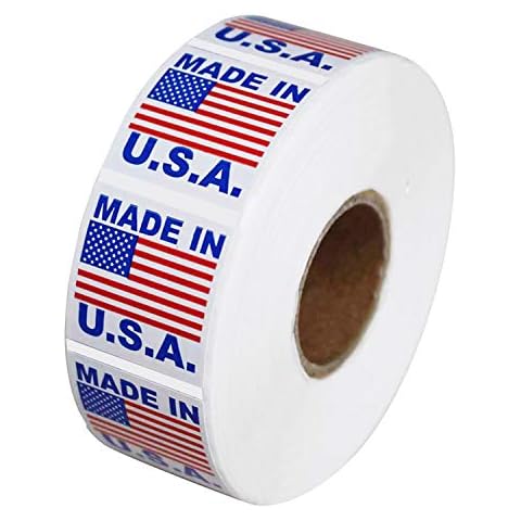 DREAM ART "Made in USA" Pre-Printed Labels Stickers (1" x 1") ; 1000 Labels per Roll 2Roll Cover