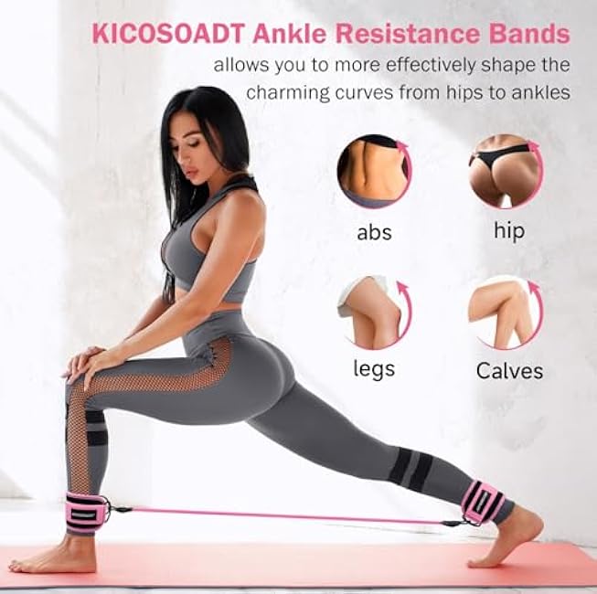 Ankle Resistance Bands,Ankle Weights,Glute & Lower Body Exercises Equipment,Pilates Equipment for Ankle,Workout Sets for Women,Resistance Bands for Working Out,Exercise Bands for Butt Lift