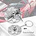 UOIENRT Aluminum Alloy Hood Pin Kit, Car Racing Lock for Universal Plate (Silver)