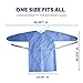 Blue Disposable Isolation Gowns for Adults, 10-Pack - Long Sleeve, Elastic Knit Cuffs, Tie-Back Closure, Fluid-Resistant SMS 30 gsm For Dental, Medical, Hospital & Industry — One Size