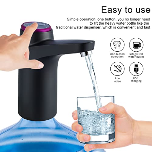 Nicoport Bomba de garrafa de água 1200mAh 4W Bomba de água potável automática USB Carregador elétric