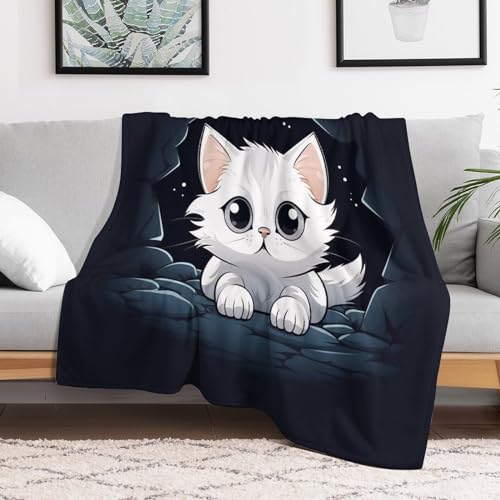 Couverture en flannel chat de qualité supérieure douce pour lit et canapé
