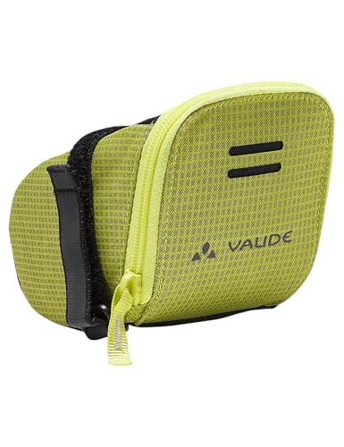 VAUDE Satteltasche Race Light XL Luminum, groß jedoch sehr leicht mit Klett-Befestigung, mit reflektierendem Hauptmaterial, Bright Green, Einheitsgröße