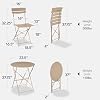 Best Choice Products 3-Piece Bistro Set, Space Saving Folding Design, Solid Steel, Outdoor Patio Furniture Set w/ 2 Chairs, Bistro Table - Sand #1