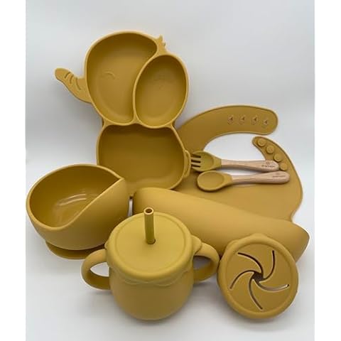 OWNIX Silicone Baby Feeding Set with Suction Cover