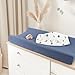 Bearmoss Changing Pad Cover, 2 Pack Muslin [100% Cotton] Diaper Changing Table Covers, 32'' x 16'' Soft Breathable Changing Pad Sheets for Unisex Baby Girls and Boys with Strap Holes (Bluemoon)