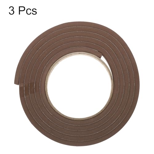 Image of uxcell 3pcs Rolls Single Sided Foam Tape Removeable EVA Sponge Mounting Tape Strong Adhesive Tape Strips(Brown, 7ft x 1 /2 inch x 1 /4 inch) for Home Paint Wall Hanging Poster Decor