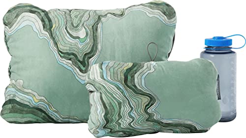 Therm-a-Rest Compressible Cinch Camping and Backpacking Pillow, Regular - 14 x 18 Inch, Sage Topo Wave Print - Image 3