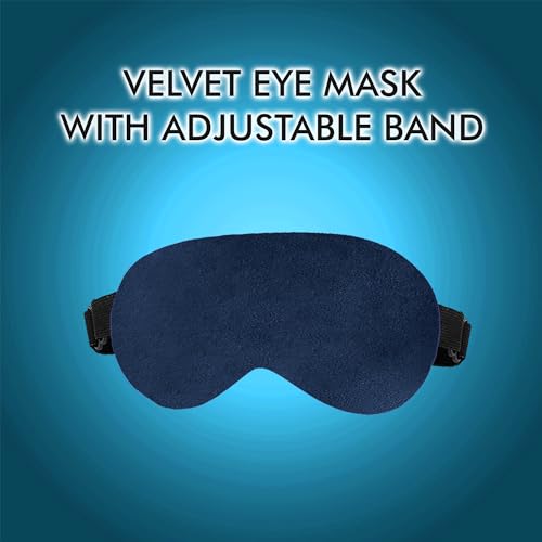 Image of Billebon Premium Neck Pillow Eye Mask Combo Airplane Travel Pillow with Comfortable Velvet Sleeping Eyemask Head Rest Pillow & 30 Years Warranty
