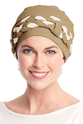 Double Braid Turban Set - All Cotton 2 pc Chemo Cancer Turbans