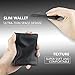 Slim Card holder, Leather business card holder, Front Pocket Wallet for Men & Women, Slim Bifold Wallet, Made of Genuine Leather & RFID Blocking Fabric, A Wallet Minimalist by Krone Kalpasmos-black