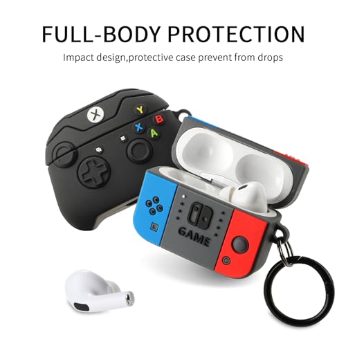 Image of [2Pack] Compatible Airpods Pro 3 Case(2025),Cute Gamepad Design Cases Soft Silicone Protective Cases for Apple AirPods Pro 3rd Generation Case,Airpod Pro 3 Cover with Keychain for Men /Boy